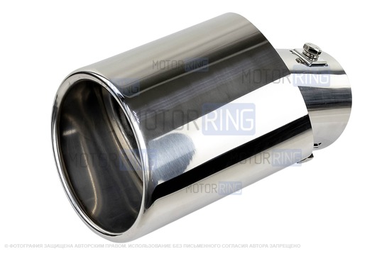 Овальные насадки глушителя Sal-Man HJ-423 Big d80мм (2шт) из нержавеющей стали