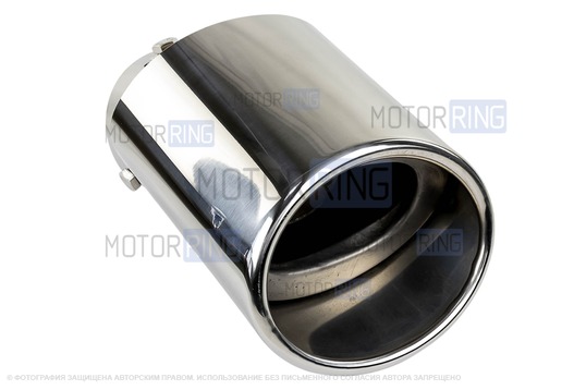 Овальные насадки глушителя Sal-Man HJ-423 Big d80мм (2шт) из нержавеющей стали