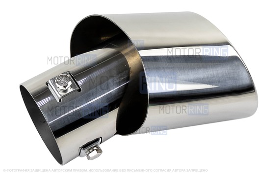 Овальные насадки глушителя Sal-Man HJ-423 Big d80мм (2шт) из нержавеющей стали