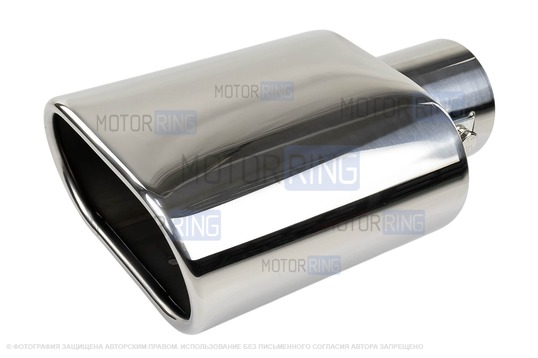 Овальные насадки глушителя из нержавеющей стали Sal-Man HJ-US0064 d120х65мм (2шт) со скосом