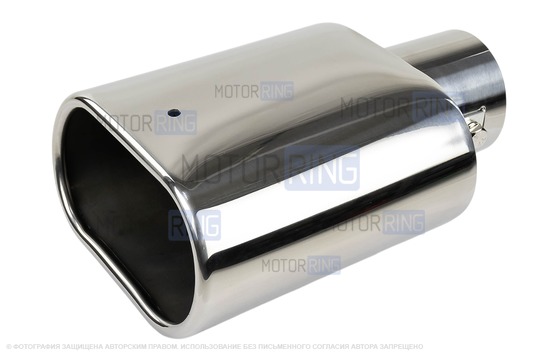 Овальные насадки глушителя из нержавеющей стали Sal-Man HJ-US0064 d120х65мм (2шт) со скосом