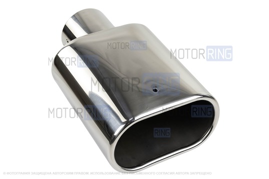 Овальные насадки глушителя из нержавеющей стали Sal-Man HJ-US0064 d120х65мм (2шт) со скосом