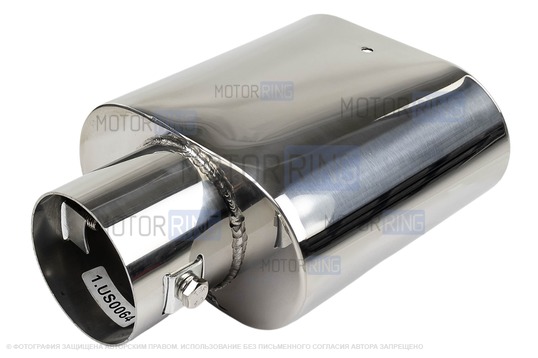 Овальные насадки глушителя из нержавеющей стали Sal-Man HJ-US0064 d120х65мм (2шт) со скосом