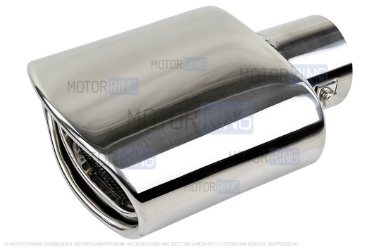 Овальные насадки глушителя Sal-Man HJ-H0088 d145х78мм (2шт) из нержавеющей стали