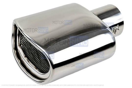 Овальные насадки глушителя Sal-Man HJ-H0088 d145х78мм (2шт) из нержавеющей стали