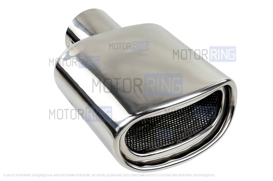 Овальные насадки глушителя Sal-Man HJ-H0088 d145х78мм (2шт) из нержавеющей стали