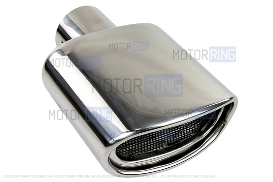 Овальные насадки глушителя Sal-Man HJ-H0088 d145х78мм (2шт) из нержавеющей стали