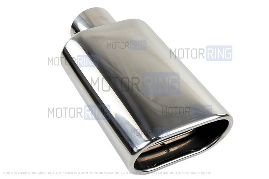 Овальная насадка глушителя Sal-Man HJ-US0061 d122х69мм (2шт) из нержавеющей стали