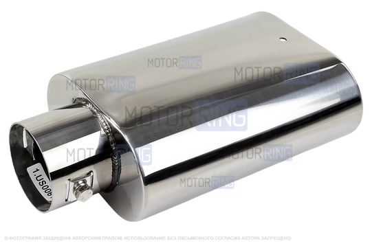 Овальная насадка глушителя Sal-Man HJ-US0061 d122х69мм (2шт) из нержавеющей стали