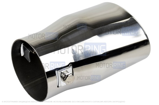 Овальные насадки глушителя Sal-Man HJ-428 d85х65мм (2шт) из нержавеющей стали