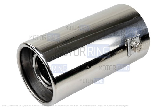 Круглые насадки глушителя Sal-Man HJ-6051 d63мм (2шт) из нержавеющей стали