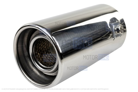 Круглые насадки глушителя Sal-Man HJ-6051 d63мм (2шт) из нержавеющей стали