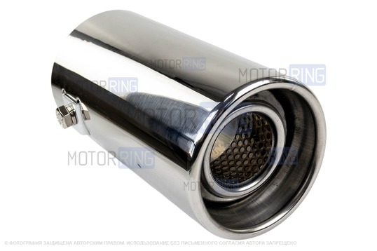 Круглые насадки глушителя Sal-Man HJ-6051 d63мм (2шт) из нержавеющей стали