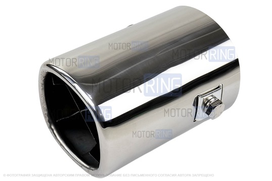 Квадратные насадки глушителя Sal-Man HJ-6053 d62х58мм (2шт) из нержавеющей стали