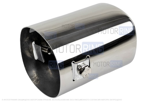 Квадратные насадки глушителя Sal-Man HJ-6053 d62х58мм (2шт) из нержавеющей стали