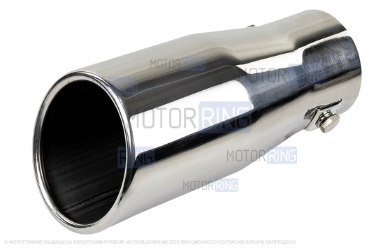 Круглые насадки глушителя Sal-Man HJ-611 d75мм (2шт) из нержавеющей стали