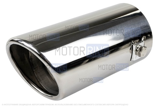 Круглые насадки глушителя Sal-Man HJ-6021 d63мм (2шт) из нержавеющей стали