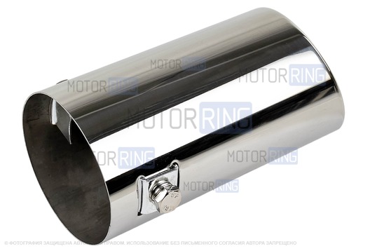 Круглые насадки глушителя Sal-Man HJ-6021 d63мм (2шт) из нержавеющей стали