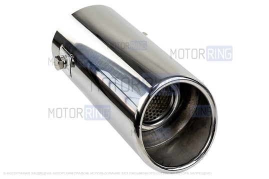 Круглые насадки глушителя Sal-Man HJ-6021 d63мм (2шт) из нержавеющей стали