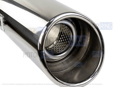 Круглые насадки глушителя Sal-Man HJ-6021 d63мм (2шт) из нержавеющей стали