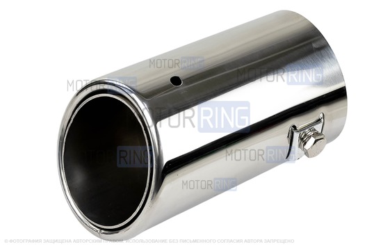 Круглые насадки глушителя из нержавеющей стали Sal-Man HJ-6023 d65мм (2шт) со скосом