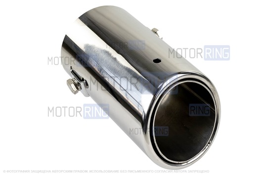 Круглые насадки глушителя из нержавеющей стали Sal-Man HJ-6023 d65мм (2шт) со скосом