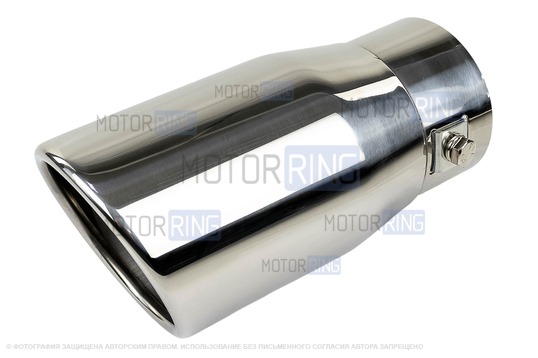 Круглые насадки глушителя из нержавеющей стали Sal-Man HJ-889 d78мм (2шт) со скосом