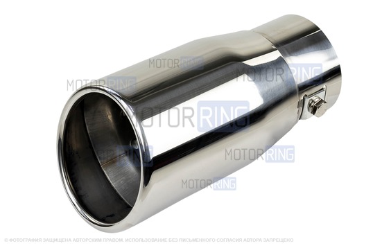 Круглые насадки глушителя из нержавеющей стали Sal-Man HJ-889 d78мм (2шт) со скосом