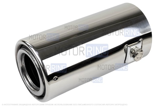 Круглые насадки глушителя Sal-Man Small d51мм (2шт) из нержавеющей стали