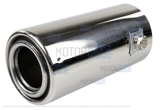 Круглые насадки глушителя Sal-Man Small d51мм (2шт) из нержавеющей стали