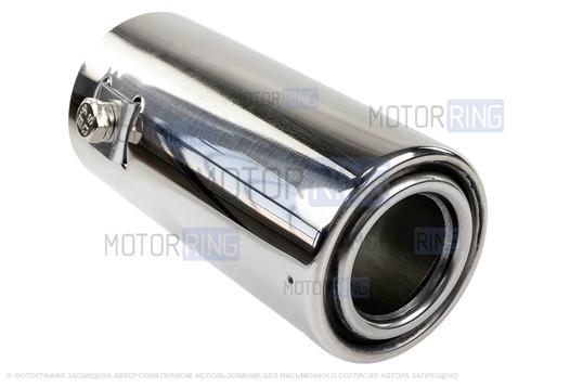 Круглые насадки глушителя Sal-Man Small d51мм (2шт) из нержавеющей стали