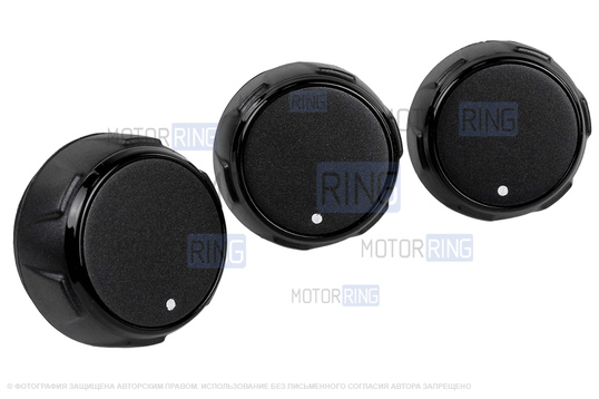 Ручки регулировки блока отопителя черное кольцо для Шевроле Нива, Лада Нива Тревел_1