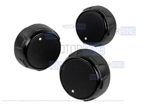 Ручки регулировки блока отопителя черное кольцо для Шевроле Нива, Лада Нива Тревел