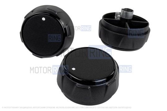 Ручки регулировки блока отопителя черное кольцо для Шевроле Нива, Лада Нива Тревел