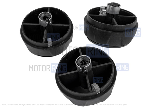 Ручки регулировки блока отопителя черное кольцо для Шевроле Нива, Лада Нива Тревел