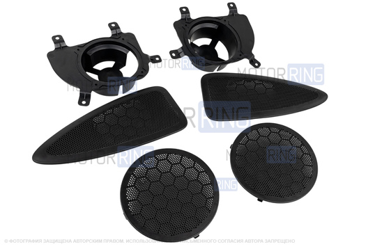 Оригинальный комплект аудиоподготовки (пластиковые сетки динамиков в двери) для Лада Гранта, Гранта FL, Калина 2_1