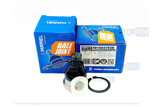 Шаровая опора MAREL с кольцевой проточкой для Лада Ларгус, Renault Logan, Sandero, Megane, Clio до 2013 г.в._1