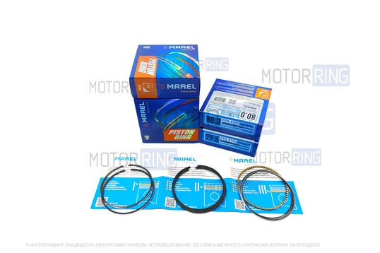 Поршневые кольца MAREL 79,5мм (наборные) под двигатели K4M, K7M, K7J  для Лада Ларгус, Renault Logan, Sandero, Megane, Duster, Kangoo_1