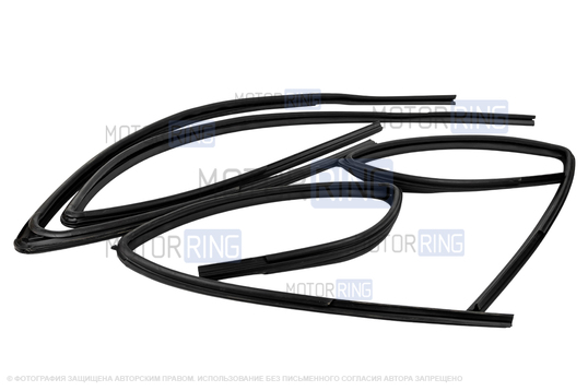 Уплотнители опускных стекол боковых дверей верхние рамочные для Лада Ларгус_1