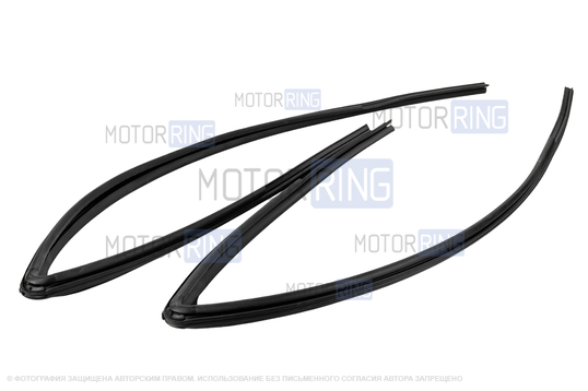 Уплотнители опускных стекол боковых дверей верхние рамочные для Лада Ларгус