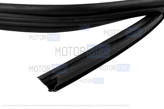 Уплотнители опускных стекол боковых дверей верхние рамочные для Лада Ларгус