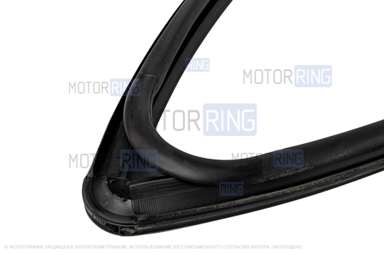 Уплотнители опускных стекол передних боковых дверей верхние рамочные (2шт) для Лада Ларгус