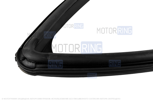 Уплотнители опускных стекол передних боковых дверей верхние рамочные (2шт) для Лада Ларгус