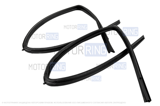 Уплотнители опускных стекол задних боковых дверей верхние рамочные (2шт) для Лада Ларгус_1