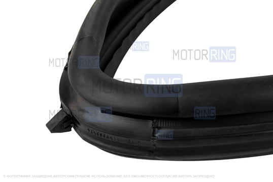 Уплотнители опускных стекол задних боковых дверей верхние рамочные (2шт) для Лада Ларгус