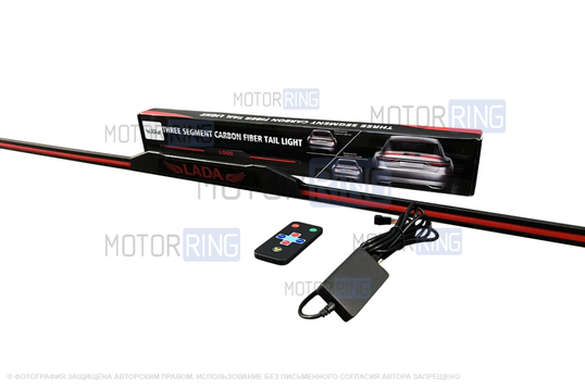 Универсальный диодный лип-спойлер с пультом управления (функция стоп-сигнала и поворотников) на крышку багажника_1