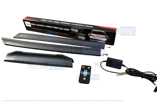 Универсальный диодный лип-спойлер с пультом управления (функция стоп-сигнала и поворотников) на крышку багажника