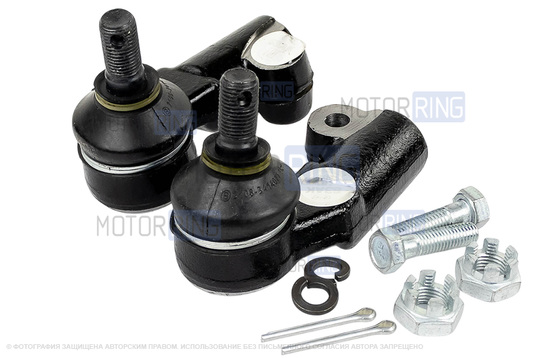 Комплект рулевых наконечников БЗАК с крепежом для ВАЗ 2110-2112, Лада Приора, Калина, Калина 2, Гранта, Гранта FL, Датсун_1