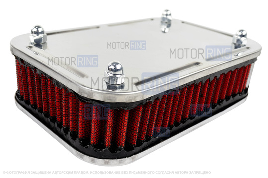 Фильтр нулевого сопротивления красный для карбюраторных ВАЗ 2101-2107, 2108-21099, 2110-2112, 2113-2115, Лада 4х4 (Нива), Ока