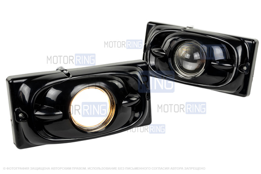 Противотуманные фары с линзой, черный корпус для ВАЗ 2110-2112, 2113-2115_1